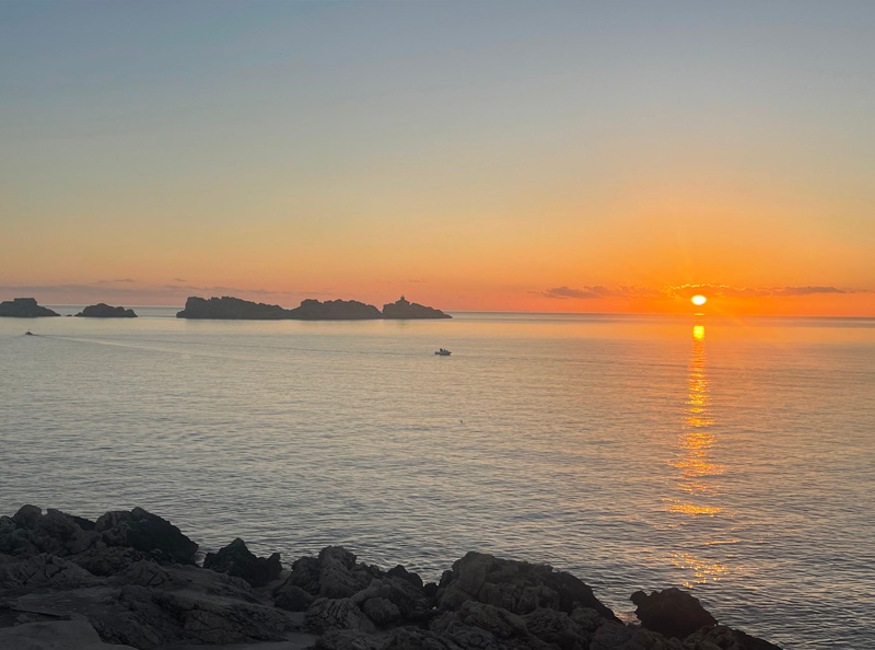 Sunset Dubrovnik sailing boat